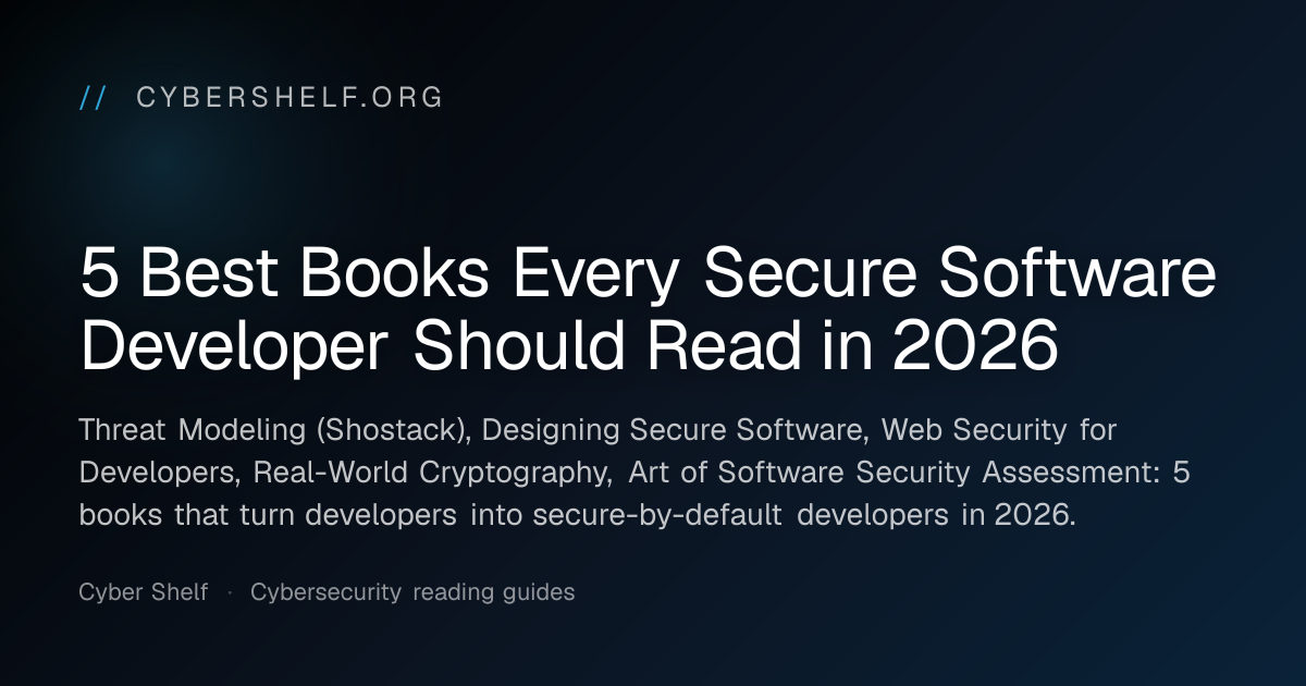 5 Best Books Every Secure Software Developer Should Read in 2026